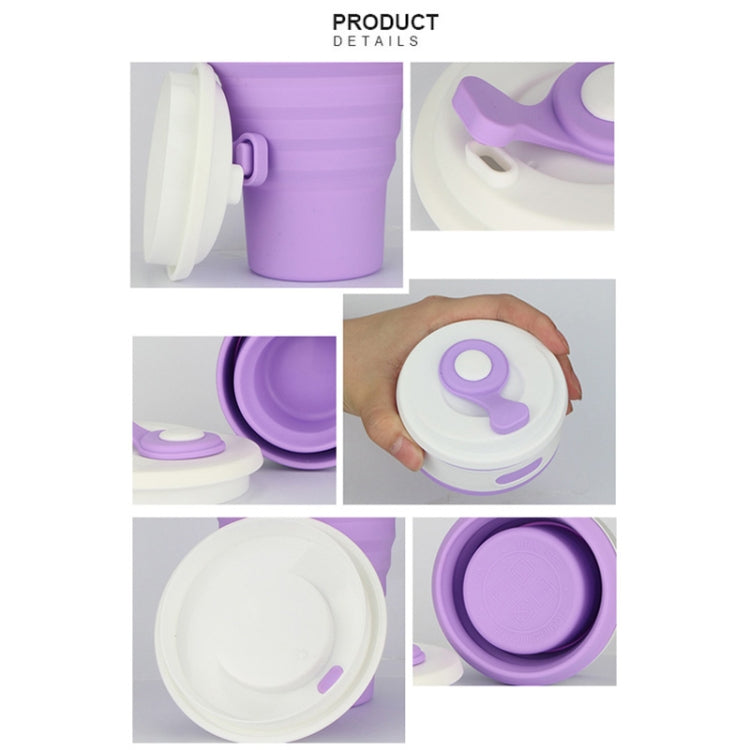 350ml Folding Portable Silicone Coffee Cup Multi-function Travel Cup (Baby Blue) by bashfashion