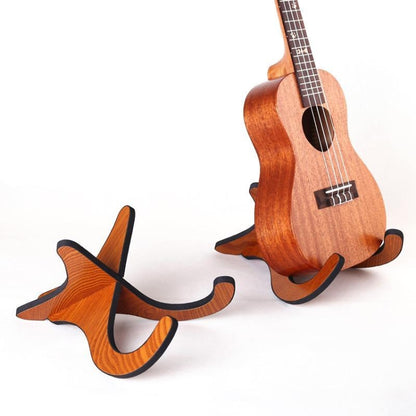 Ukulele Shelf Violin Wooden Zither Folding Vertical Bracket by bashfashion