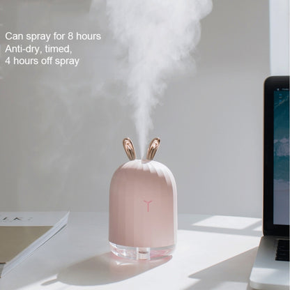 3life-318 2W Cute Rabbit USB Mini Humidifier Diffuser Aroma Mist Nebulizer with LED Night Light for Office, Home Bedroom, Capacity: 220ml, DC 5V by bashfashion