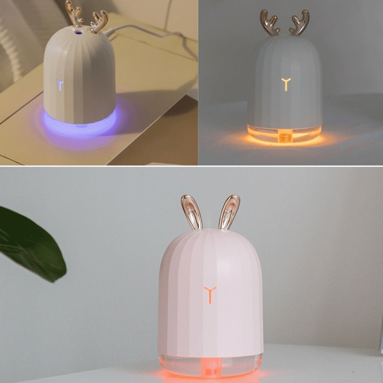 3life-318 2W Cute Rabbit USB Mini Humidifier Diffuser Aroma Mist Nebulizer with LED Night Light for Office, Home Bedroom, Capacity: 220ml, DC 5V by bashfashion