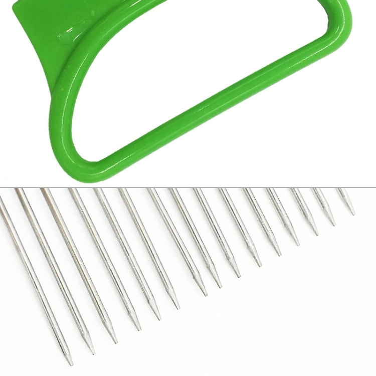 Stainless Steel Vegetable Onion Cutter Holder Meat Needle Kitchen Tools(Green) by bashfashion