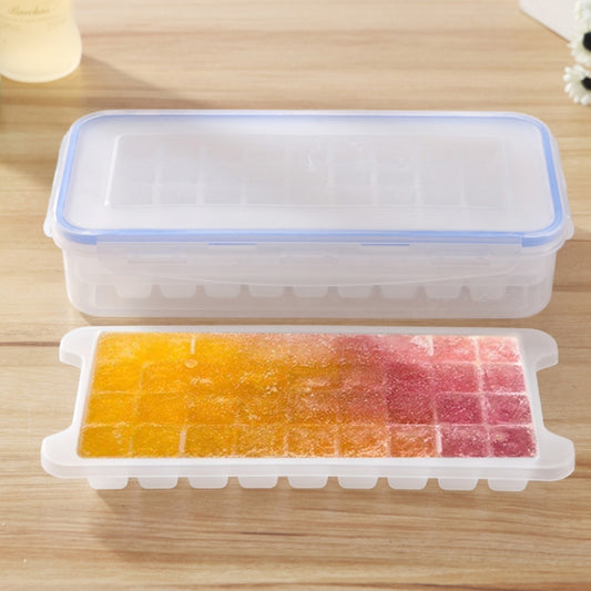 Small Square Ice Mold Trays Multi-layer Mold with Cover Ice Storage Box, 2 Layers by bashfashion