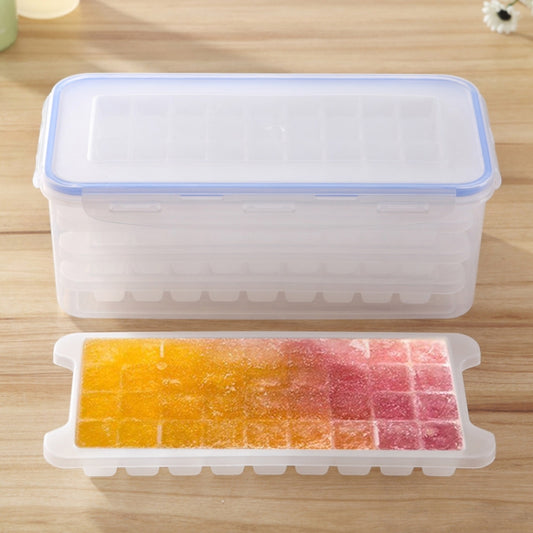 Small Square Ice Mold Trays Multi-layer Mold with Cover Ice Storage Box, 4 Layers by bashfashion