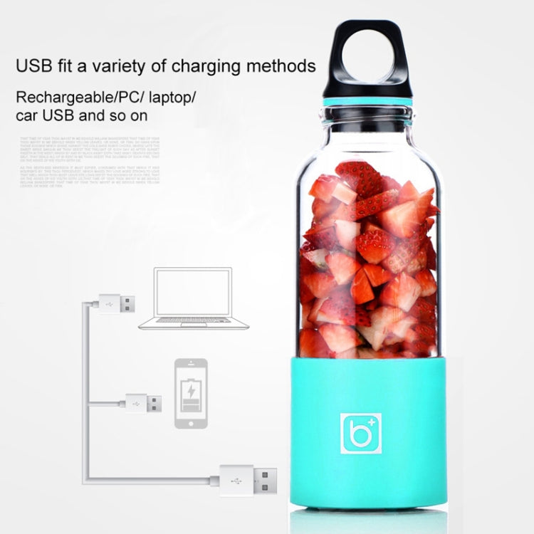 Bingo 500ml Mini Portable USB Rechargeable Electric Juicer Cup Juicer Blender, 22000 Revolutions Per Minute(Blue) by bashfashion