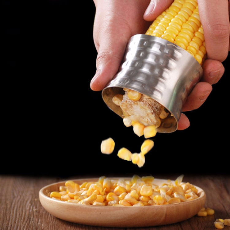 Round Shaped 304 Stainless Steel Household Corn Cutter Cob Corn Stripper Kitchen Tool by bashfashion