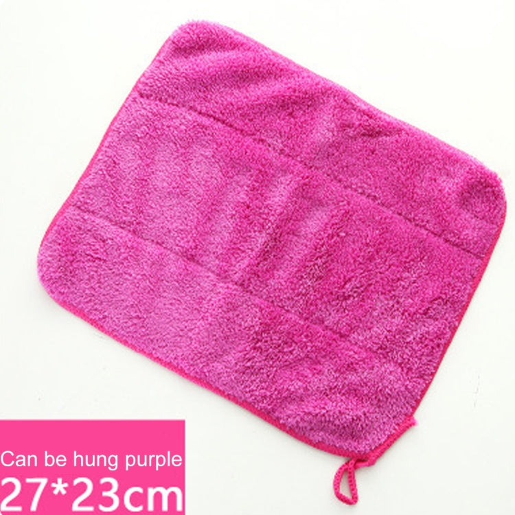 Bamboo Fiber Washing Dish Towel Kitchen Cleaning Cloth Double-Sided Scouring Cloth Water Absorption Non-Stick Oil,Can Hang,Random Color Delivery by bashfashion