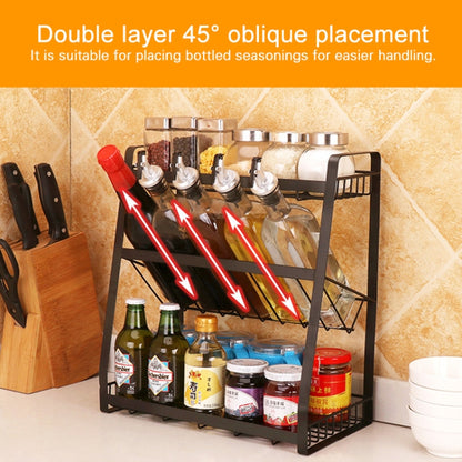 Creative Kitchen Three-layer Storage Shelf Spice Rack by bashfashion