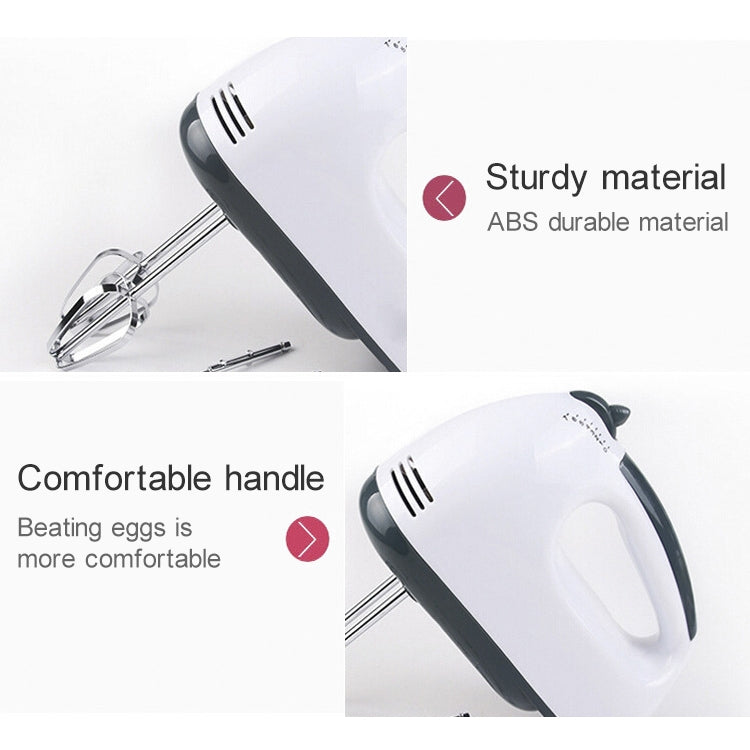 KN007364 100W Household Seven-speed Adjustable Handheld Electric Egg Beater, EU Plug by bashfashion