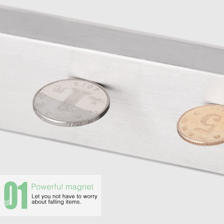 Kitchen Free Punching Wall-mounted 304 Stainless Steel Magnetic Knife Holder, Size:41x4x1.5cm by bashfashion