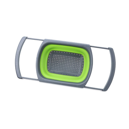 kn003 Household RetractableFruit and Vegetable Water Filter Basket Washing Basket (Green) by bashfashion