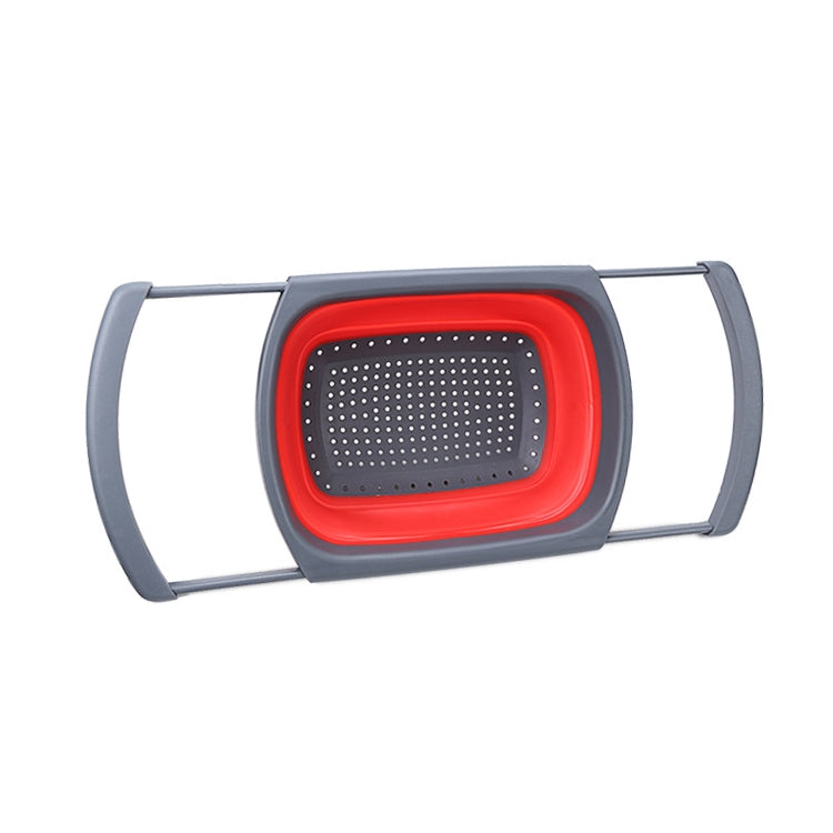 kn003 Household RetractableFruit and Vegetable Water Filter Basket Washing Basket (Red) by bashfashion