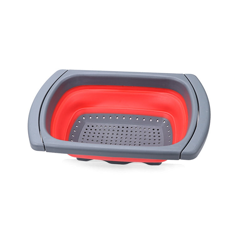 kn003 Household RetractableFruit and Vegetable Water Filter Basket Washing Basket (Red) by bashfashion