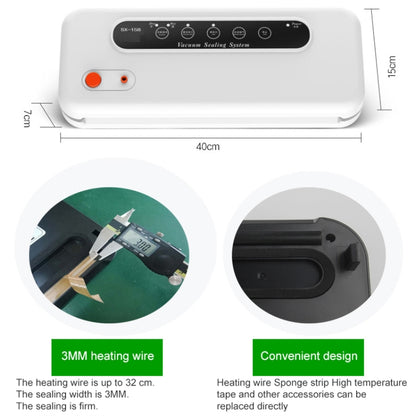 Household Commercial Food Vacuum Plastic Packaging Machine Sealer Closer Machine, Chinese Plug (White) by bashfashion