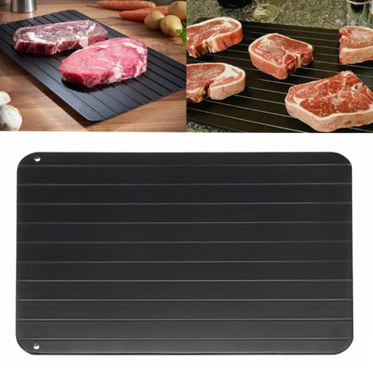 Kitchen Tool Rapid Defrosting Tray Thawing Plate Frozen Food Defrost Without Electricity, Size: 11.6 x 8 inch(Black) by bashfashion