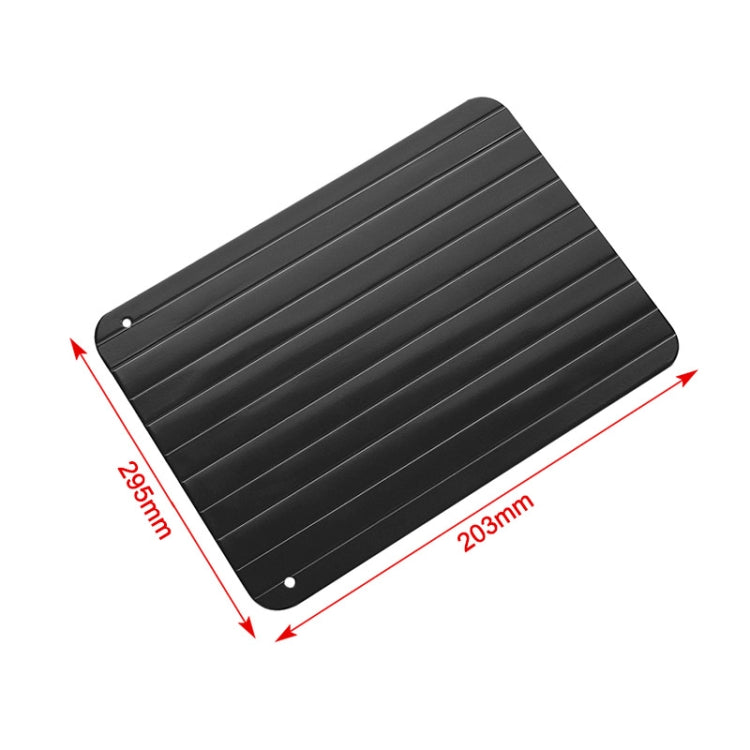 Kitchen Tool Rapid Defrosting Tray Thawing Plate Frozen Food Defrost Without Electricity, Size: 11.6 x 8 inch(Black) by bashfashion
