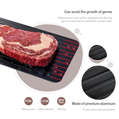 Kitchen Tool Rapid Defrosting Tray Thawing Plate Frozen Food Defrost Without Electricity, Size: 11.6 x 8 inch(Black) by bashfashion