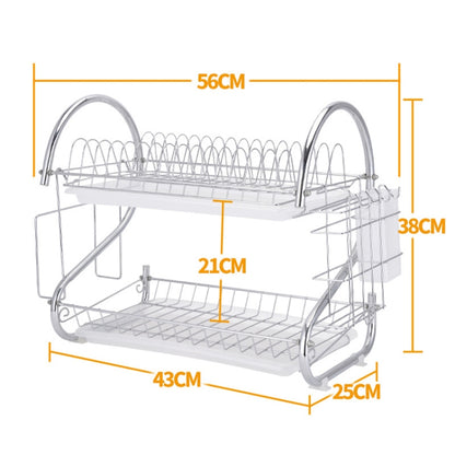 Multi-function Kitchen Stainless Steel Double Diskes Rack Hanging Knife Chopping Block Holder by bashfashion