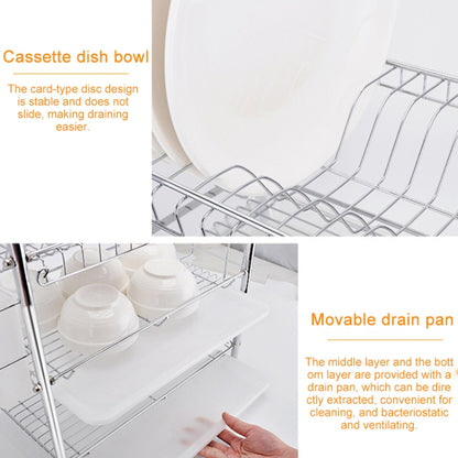 Multi-function Kitchen Stainless Steel Double Diskes Rack Hanging Knife Chopping Block Holder by bashfashion