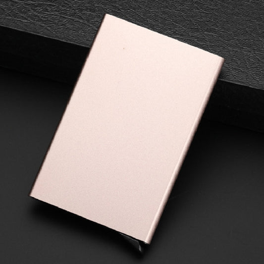 Antimagnetic Stainless Steel PU Business Card Holder Credit Card Case, Size: 10*6.2*0.8cm(Gold) by bashfashion
