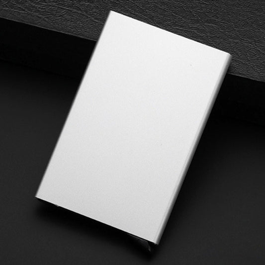 Antimagnetic Stainless Steel PU Business Card Holder Credit Card Case, Size: 10*6.2*0.8cm(White) by bashfashion