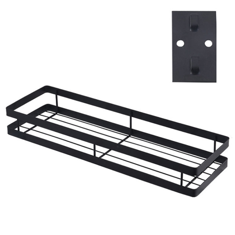 35cm Kitchen Punch-free Wall Mount Seasoning Storage Rack (Black) by bashfashion
