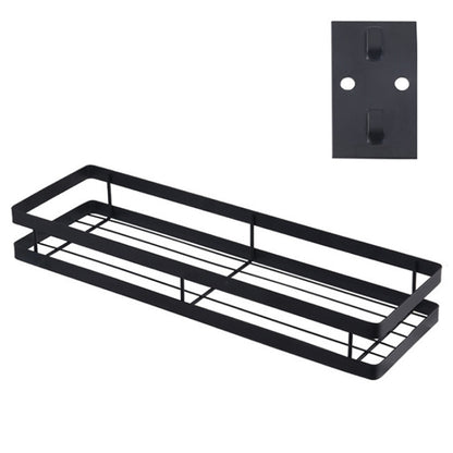 35cm Kitchen Punch-free Wall Mount Seasoning Storage Rack (Black) by bashfashion