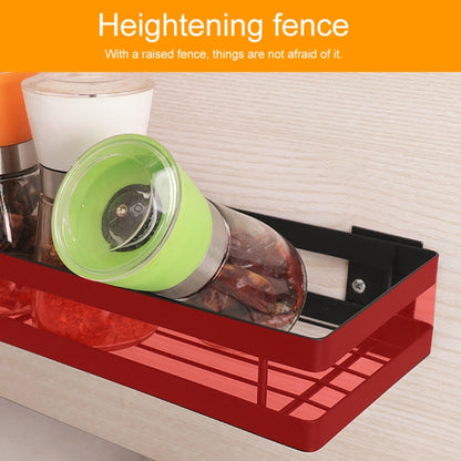 35cm Kitchen Punch-free Wall Mount Seasoning Storage Rack (Black) by bashfashion