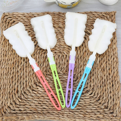 10 PCS Removable Handle Sponge Cleaning Cup Brushes Wash Cup Brush for Glass Milk Bottle / Coffee Cup / Glass Cup, Size: 25.5x6cm, Random Color Delivery by bashfashion