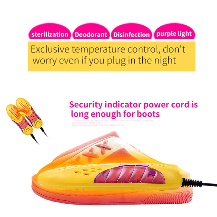 Multifunctional Household Cartoon Dehumidification Deodorization Shoe Warmer Dryer with Lighting, US Plug(Yellow) by bashfashion