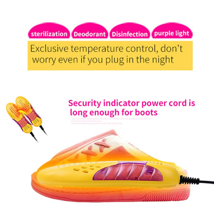 Multifunctional Household Cartoon Dehumidification Deodorization Shoe Warmer Dryer with Lighting, US Plug(Yellow) by bashfashion