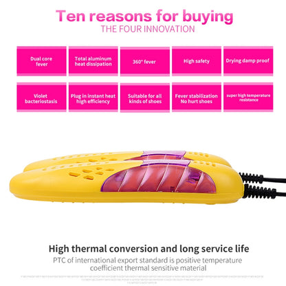 Multifunctional Household Cartoon Dehumidification Deodorization Shoe Warmer Dryer with Lighting, US Plug(Yellow) by bashfashion