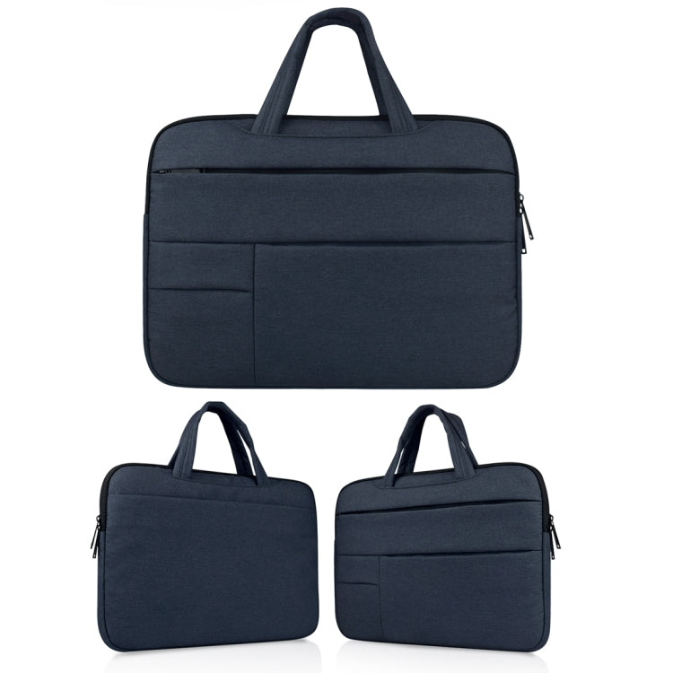Universal Multiple Pockets Wearable Oxford Cloth Soft Portable Leisurely Handle Laptop Tablet Bag, For 13.3 inch and Below Macbook, Samsung, Lenovo, Sony, DELL Alienware, CHUWI, ASUS, HP (navy) by bashfashion