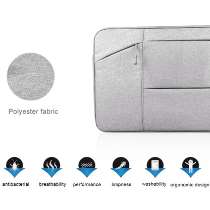 Universal Multiple Pockets Wearable Oxford Cloth Soft Portable Simple Business Laptop Tablet Bag, For 13.3 inch and Below Macbook, Samsung, Lenovo, Sony, DELL Alienware, CHUWI, ASUS, HP (Grey) by bashfashion
