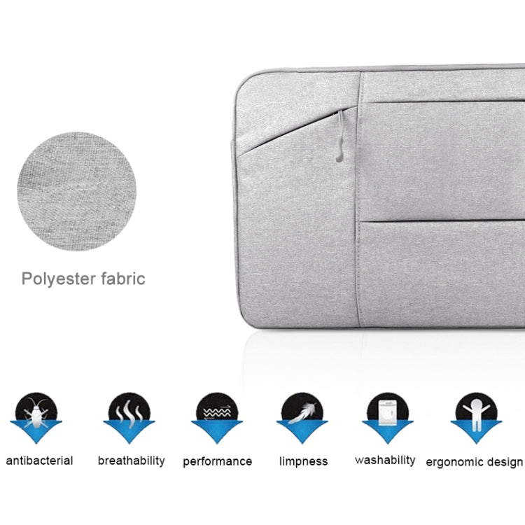 Universal Multiple Pockets Wearable Oxford Cloth Soft Portable Simple Business Laptop Tablet Bag, For 15.6 inch and Below Macbook, Samsung, Lenovo, Sony, DELL Alienware, CHUWI, ASUS, HP (Light Grey) by bashfashion