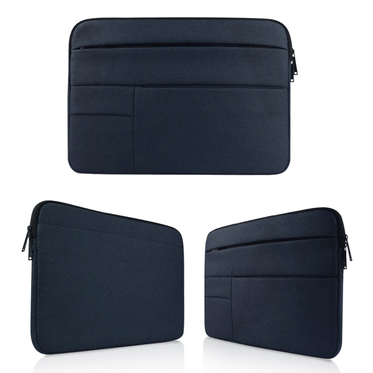 Universal Multiple Pockets Wearable Oxford Cloth Soft Portable Leisurely Laptop Tablet Bag, For 12 inch and Below Macbook, Samsung, Lenovo, Sony, DELL Alienware, CHUWI, ASUS, HP (navy) by bashfashion