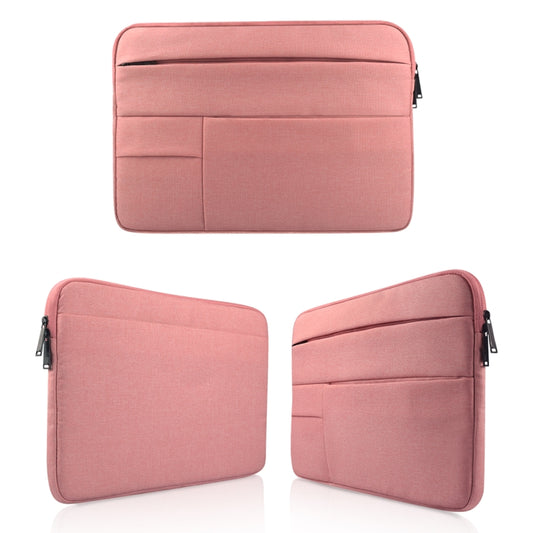 Universal Multiple Pockets Wearable Oxford Cloth Soft Portable Leisurely Laptop Tablet Bag, For 13.3 inch and Below Macbook, Samsung, Lenovo, Sony, DELL Alienware, CHUWI, ASUS, HP (Pink) by bashfashion