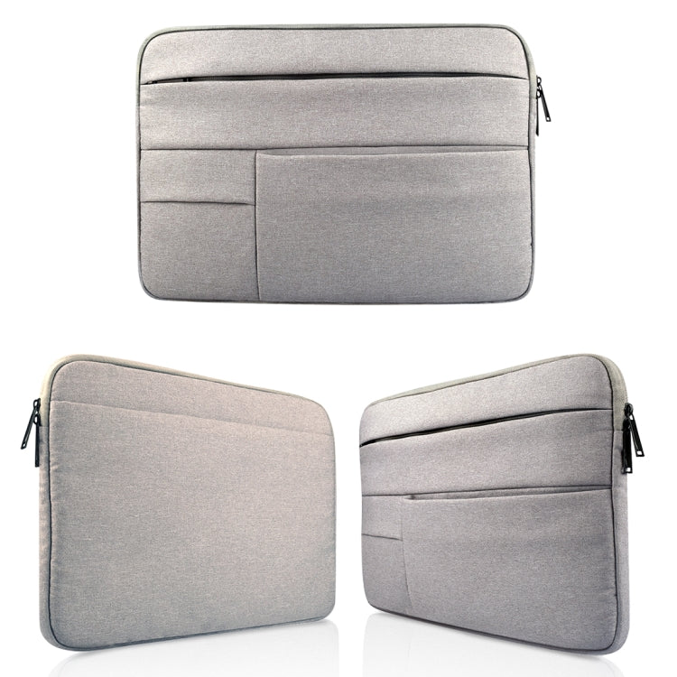 Universal Multiple Pockets Wearable Oxford Cloth Soft Portable Leisurely Laptop Tablet Bag, For 13.3 inch and Below Macbook, Samsung, Lenovo, Sony, DELL Alienware, CHUWI, ASUS, HP (Grey) by bashfashion