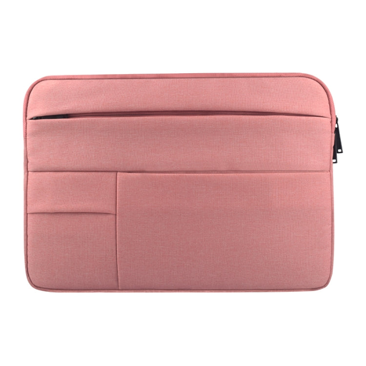 Universal Multiple Pockets Wearable Oxford Cloth Soft Portable Leisurely Laptop Tablet Bag, For 14 inch and Below Macbook, Samsung, Lenovo, Sony, DELL Alienware, CHUWI, ASUS, HP(Pink) by bashfashion