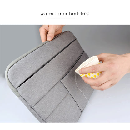 Universal Multiple Pockets Wearable Oxford Cloth Soft Portable Leisurely Laptop Tablet Bag, For 14 inch and Below Macbook, Samsung, Lenovo, Sony, DELL Alienware, CHUWI, ASUS, HP(Grey) by bashfashion