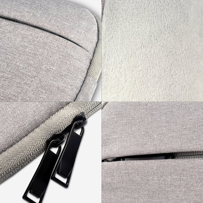 Universal Multiple Pockets Wearable Oxford Cloth Soft Portable Leisurely Laptop Tablet Bag, For 15.6 inch and Below Macbook, Samsung, Lenovo, Sony, DELL Alienware, CHUWI, ASUS, HP (Grey) by bashfashion