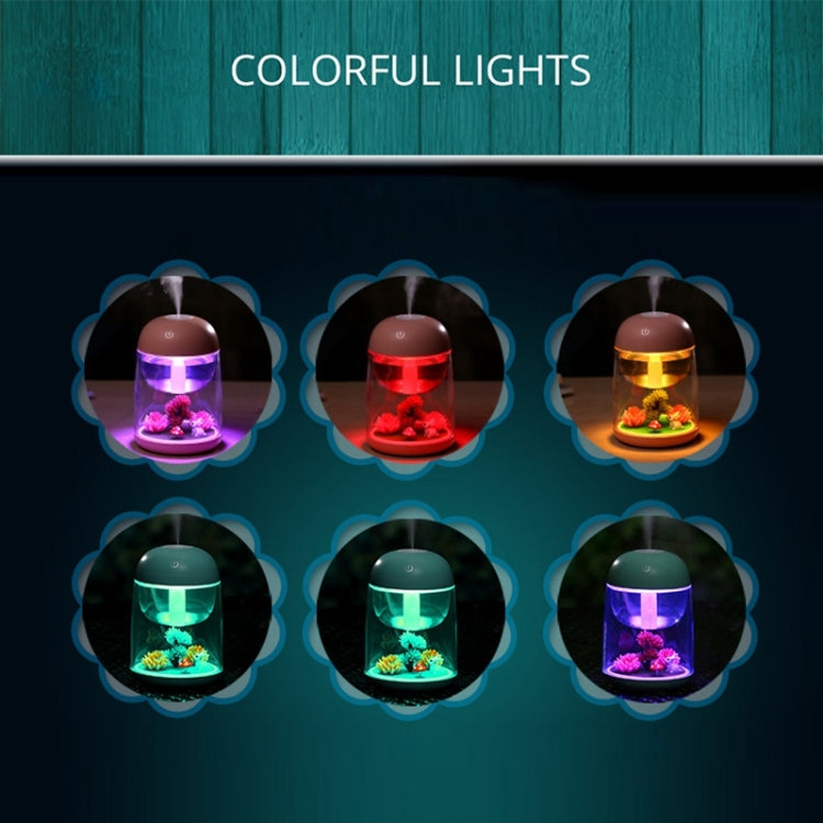 Imycoo WT602 2W Portable Mini Micro Landscape Design USB Charge Aromatherapy Air Humidifier with LED Colorful Light, Water Tank Capacity: 180ml, DC 5V(Blue) by bashfashion