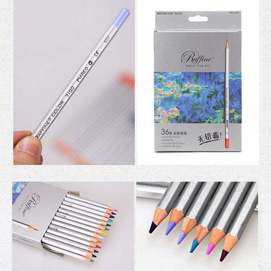 Professional Art Sketch Coloring Books Drawing Vibrant Colors 36-color Wooden Colored Pencils Set by bashfashion