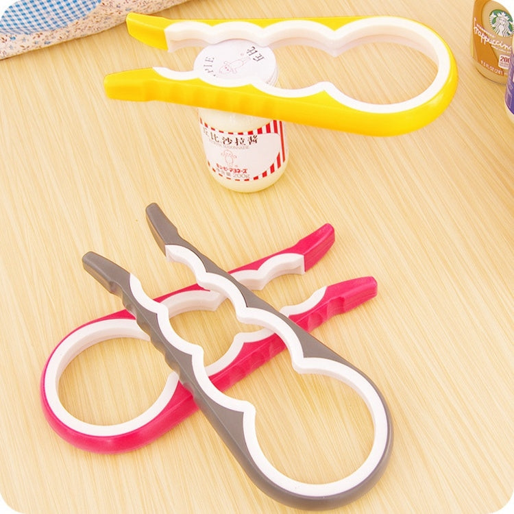 4 in 1 Multi-function Bottle Opener Home Safe Open Cans Anti-skid Cap Kitchen Tool, Random Color Delivery by bashfashion