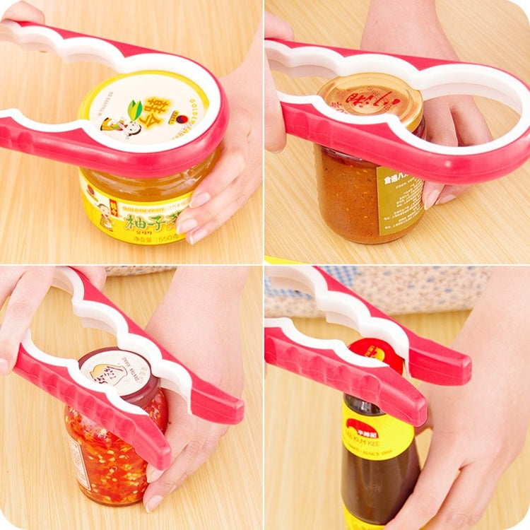 4 in 1 Multi-function Bottle Opener Home Safe Open Cans Anti-skid Cap Kitchen Tool, Random Color Delivery by bashfashion