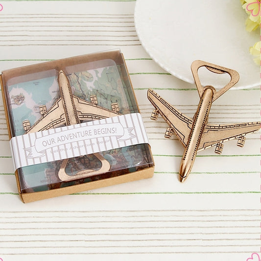 2 PCS Alloy Plane Design Beer Bottle Opener Best Wedding Gift and Party Favors by bashfashion
