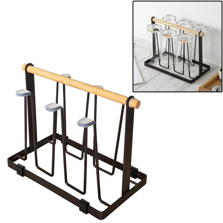 Iron Kitchen Cup Holder Drain Shelf(Bronze) by bashfashion