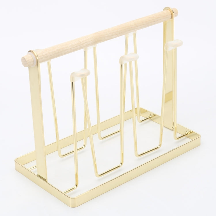 Iron Kitchen Cup Holder Drain Shelf(Gold) by bashfashion