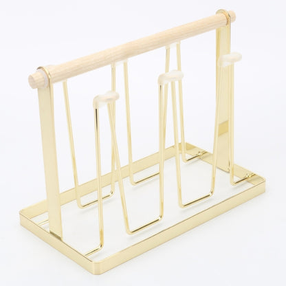 Iron Kitchen Cup Holder Drain Shelf(Gold) by bashfashion