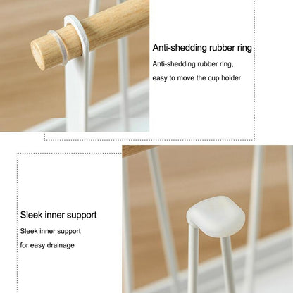 Iron Kitchen Cup Holder Drain Shelf(Rose Gold) by bashfashion