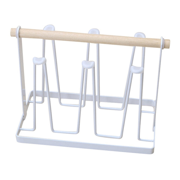 Iron Kitchen Cup Holder Drain Shelf(White) by bashfashion